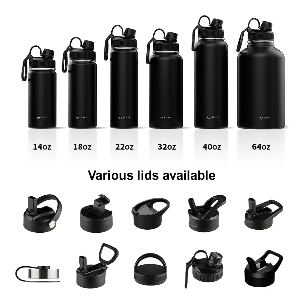 Haers New Arrival Cheap Double Wall Custom Logo Flask Water Bottle ...