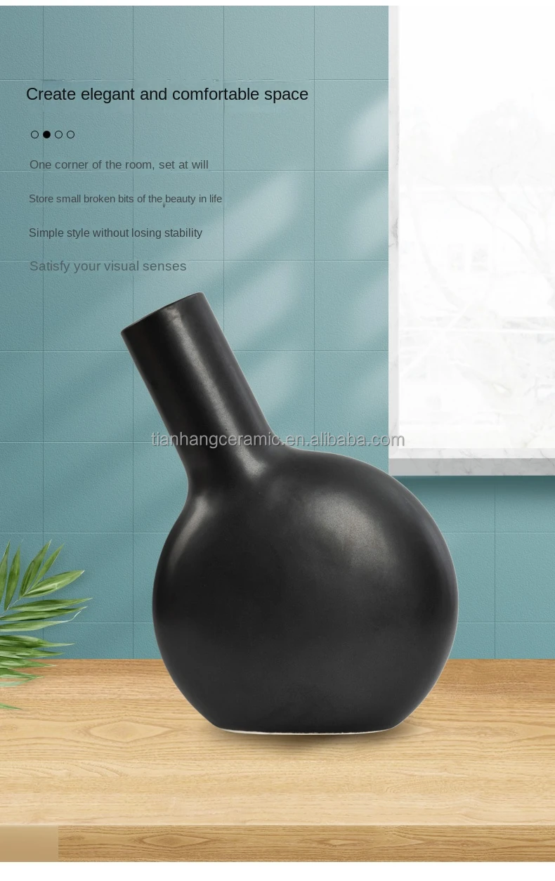 Hot Sale Decoration Wholesale Nordic Vase Ceramic White Black Unique Gift Ceramic Vase For Home Hallway Decor.jpg