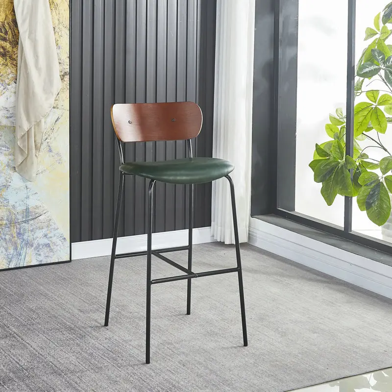 Green bar Stool Modern High Table and Set Acrylic Nail Chaise De Adjustable Velvet Fabric Folding Bar Chair