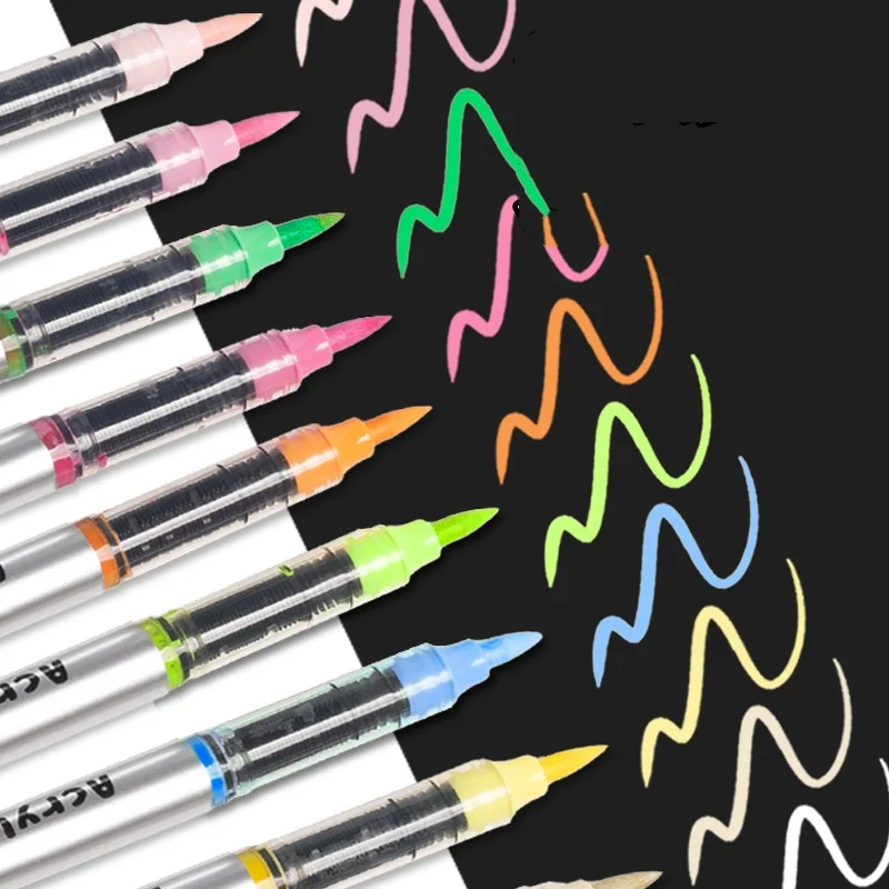 Большие емкости бесцветные детские ручки от руки штабелируемые акриловые маркеры с мягкой головкой