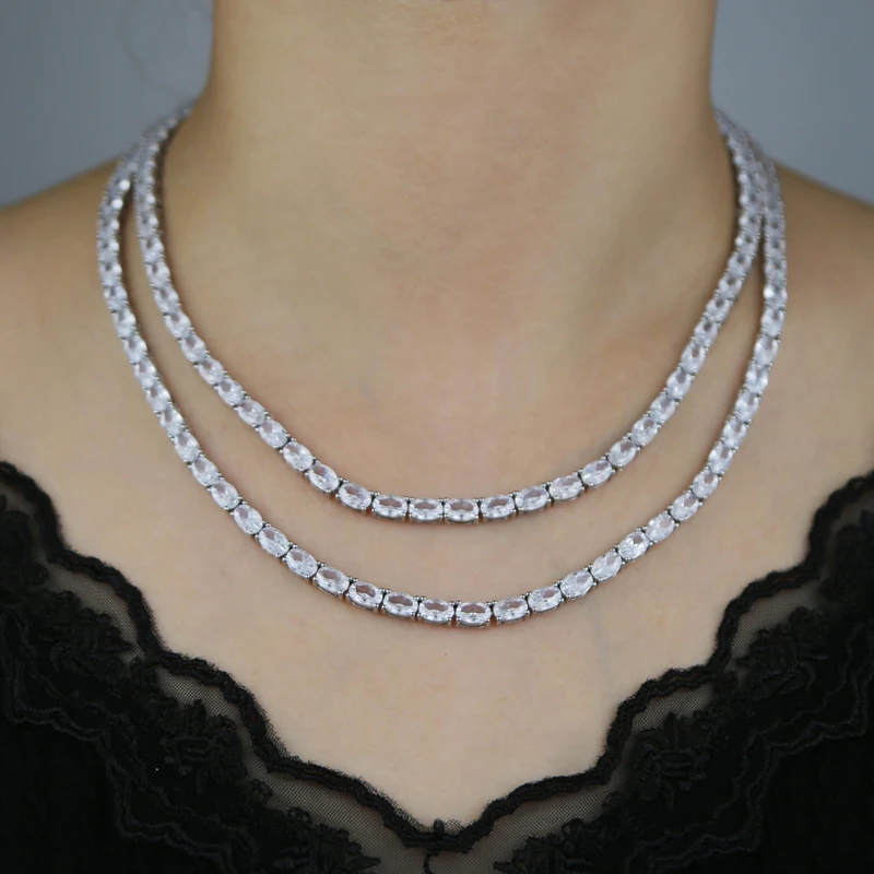 アクセサリー oval top silver chain necklace archive Texture Chain Necklace- Silver - Oak & Luna