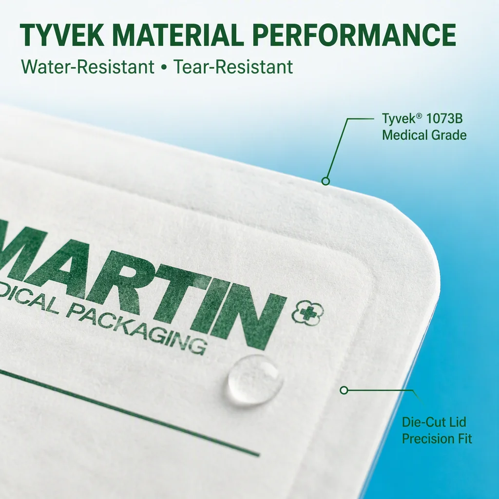 Medical Packaging Tyvek Paper Sealing Lids and Dialyzing Medical Assembly Trays Medical Instrument Tray Lids