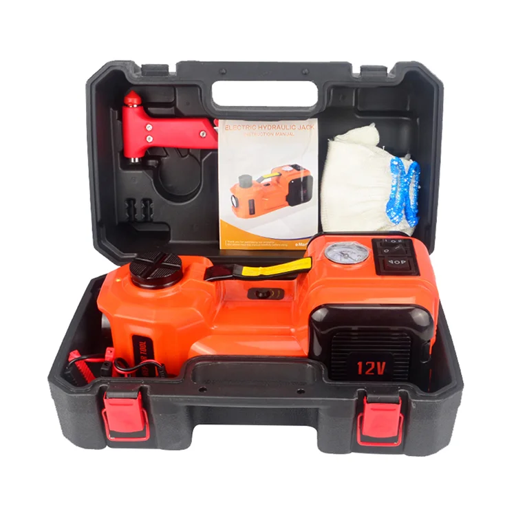 ALIOT 12 Volt Auto Electric Car Jack 3-in-1 Dual-Function with Max Lift Range 455mm Hydraulic Jack for Vehicle