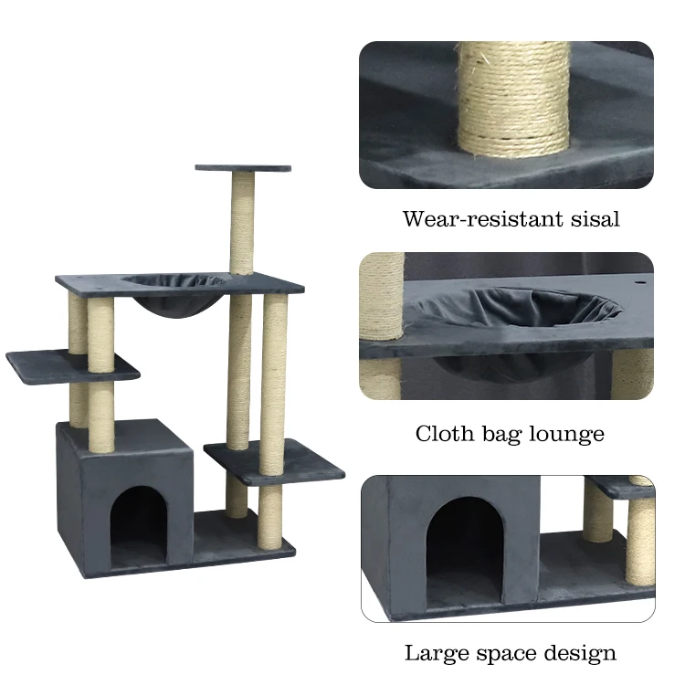 
 Большая башня Кондо Мебель царапинный столб домик для домашних животных игровое дерево для кошек  