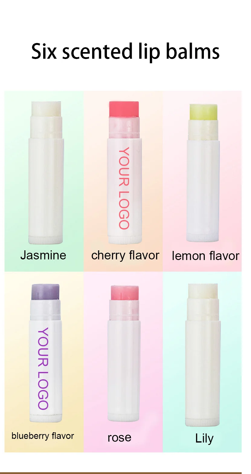 Custom fruit lip balm organic natural vegan whitening moisturizing