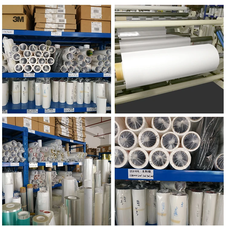 Пленка Светоотражающая виниловая китайская Высококачественная светоотражающая пленка 1 рулон 3 м ПЭТ белая бумага для ЖК-экрана 0 075-0 35