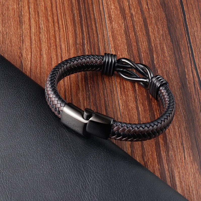 High Quality Stainless Steel Knit Metal Charms Real Genuine Leather ...