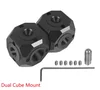 Dual Cube Mount Black