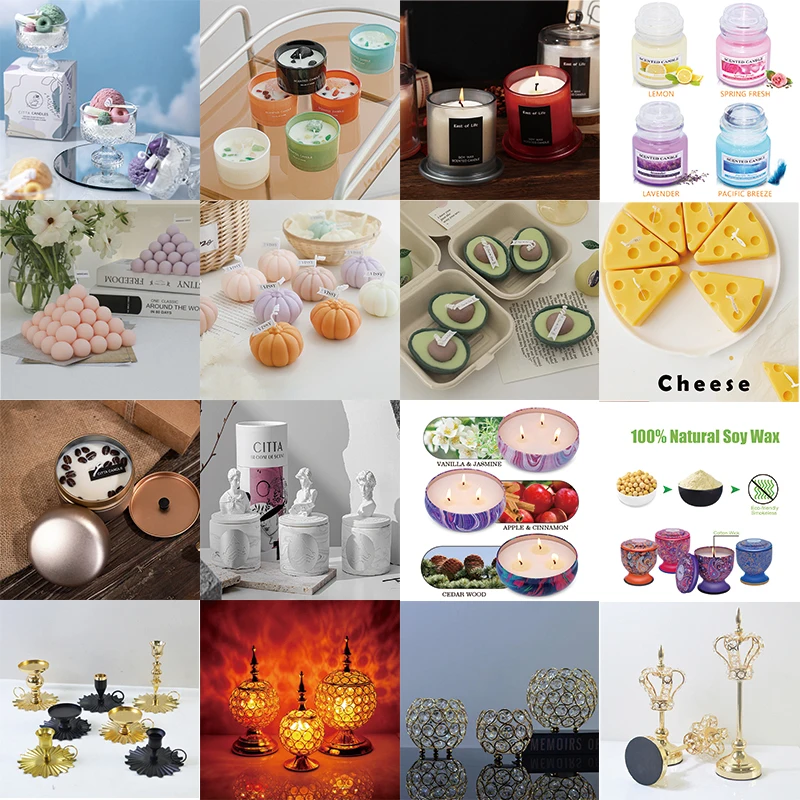 Ins Handmade Abstract Moon and Face Art Soy Wax Scented Candle for Home Decor