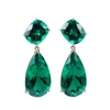 18K Lab Created Emerald Earrings