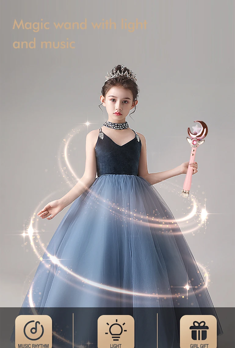 Chengji Wholesale Princess Beautiful Light UP Fairy Magic Wand Toy Girls Kids Toy Musical Led Flashing Light Magic Wand