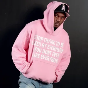 Factory One Stop Screen Printed Oversized Fit Hoodies Men Basic Pullover Style 420 Gsm Heavyweight Hoodie