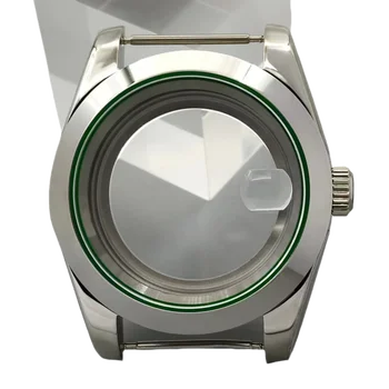BLIGER 36mm/39mm sapphire glass silver watch case fit NH35 NH36 ETA2824 2836 Mingzhu DG2813 3804 Miyota8205 8215 PT5000 movement