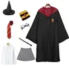 [Red] Robe + Shirt + Skirt + Tie + Scarf + Glasses + Wand + Wizard Hat