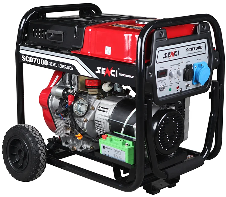 SENCI7000ワット産業用緊急ディーゼル発電機ディーゼル燃料発電