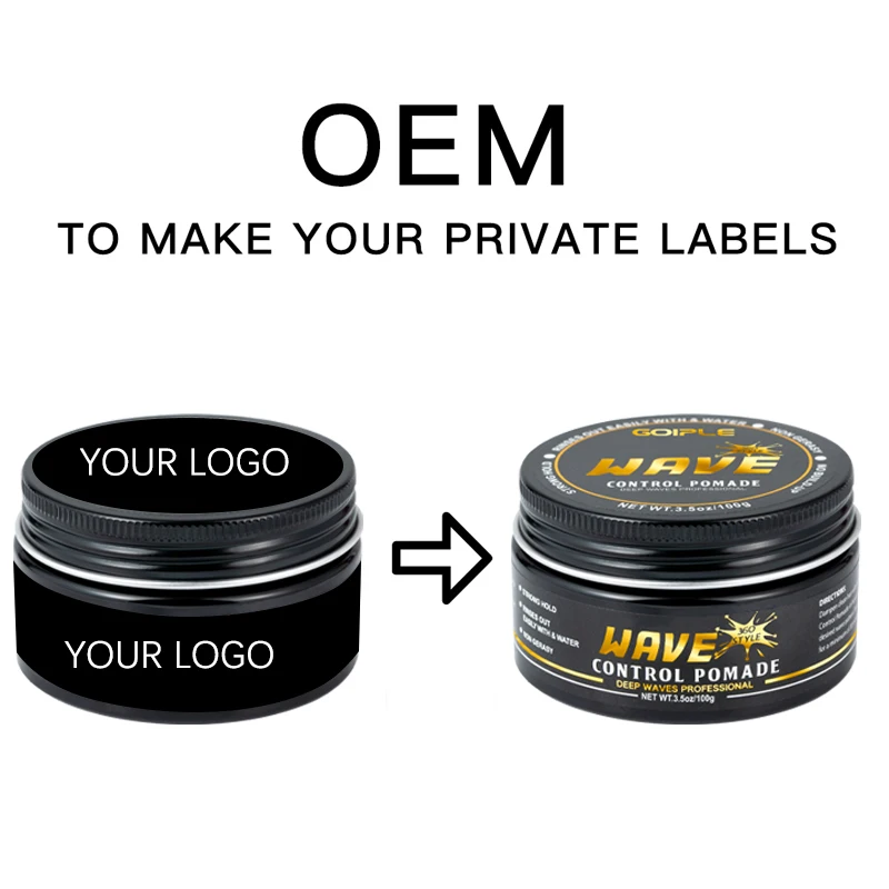 Private Label 360 Style Waves Control Pomade Wave Cream for Black Men Hair Scalp Butter with Shea Wholesale Hair Grease for Boy