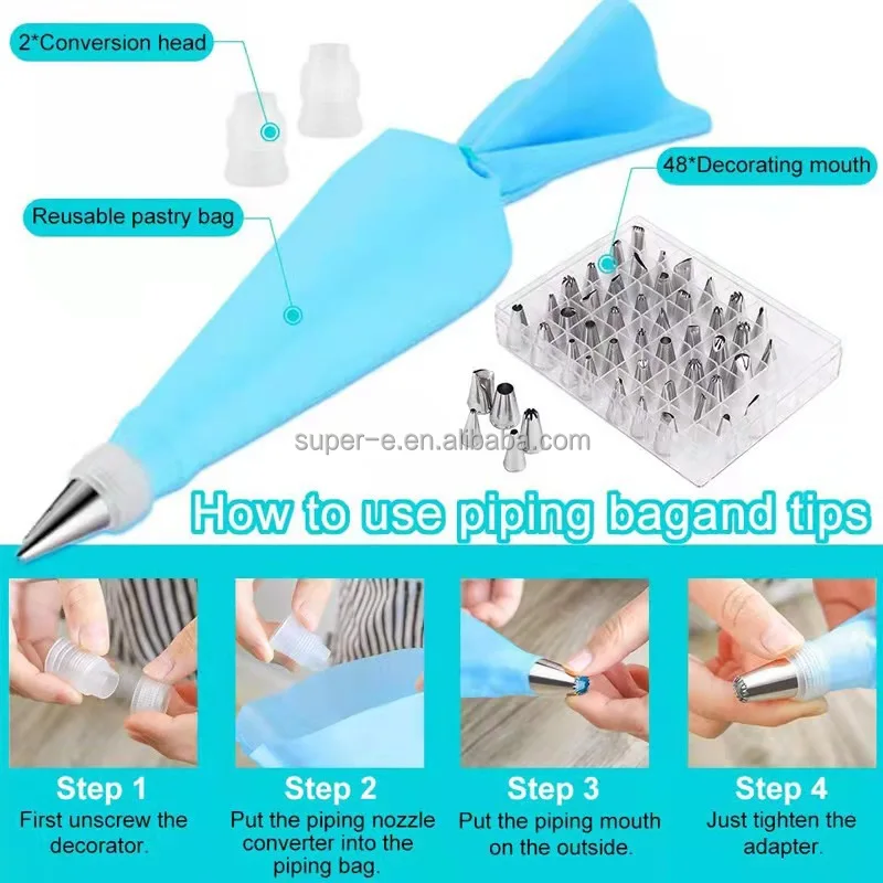 420pcs Cake Decorating Kits Baking Pastry Accessories Set Cake Rotating
