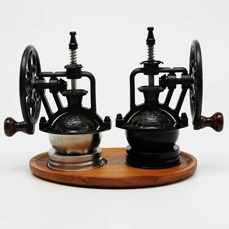Vintage Manual Coffee Grinder, Large Wheel Cast Iron, Hand Crank Grinder, Portable  Coffee Bean Grinder, Coffeeware Accessories - AliExpress