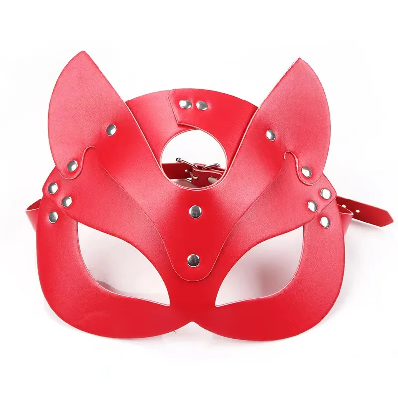 Fox Leather Eye Mask Role Play Helmet Bondage Masquerade Mask Other BDSM Products Toys  Sex Adult Face Party fox Masks