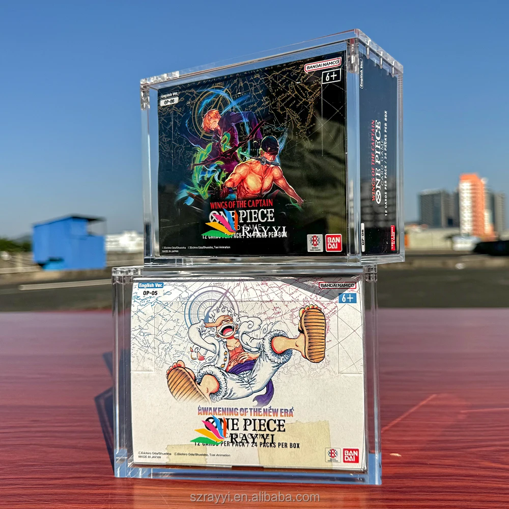 prb01 english booster box One Piece PRB-01 Booster Box Acrylic Case With Magnetic Lid main image 1