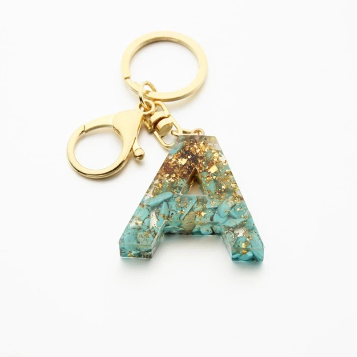 Turquoise Keychain Alphabet Gaudí Collection