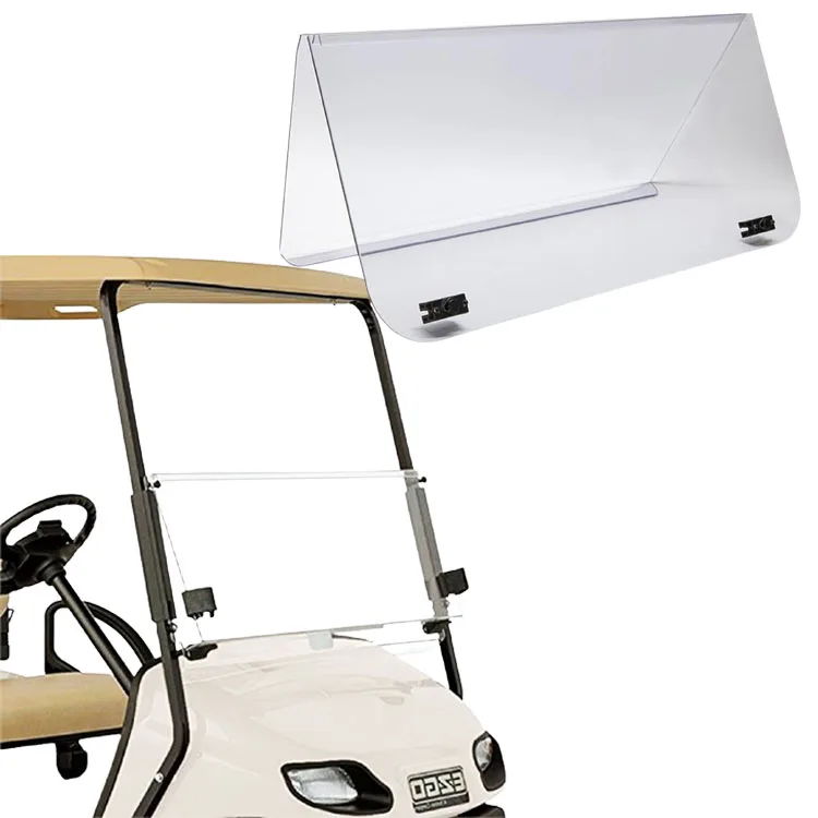 Acrylic Windshield Clear Tinted Color Custom Golf Club Car Sun Shade Plastic Car Windshield