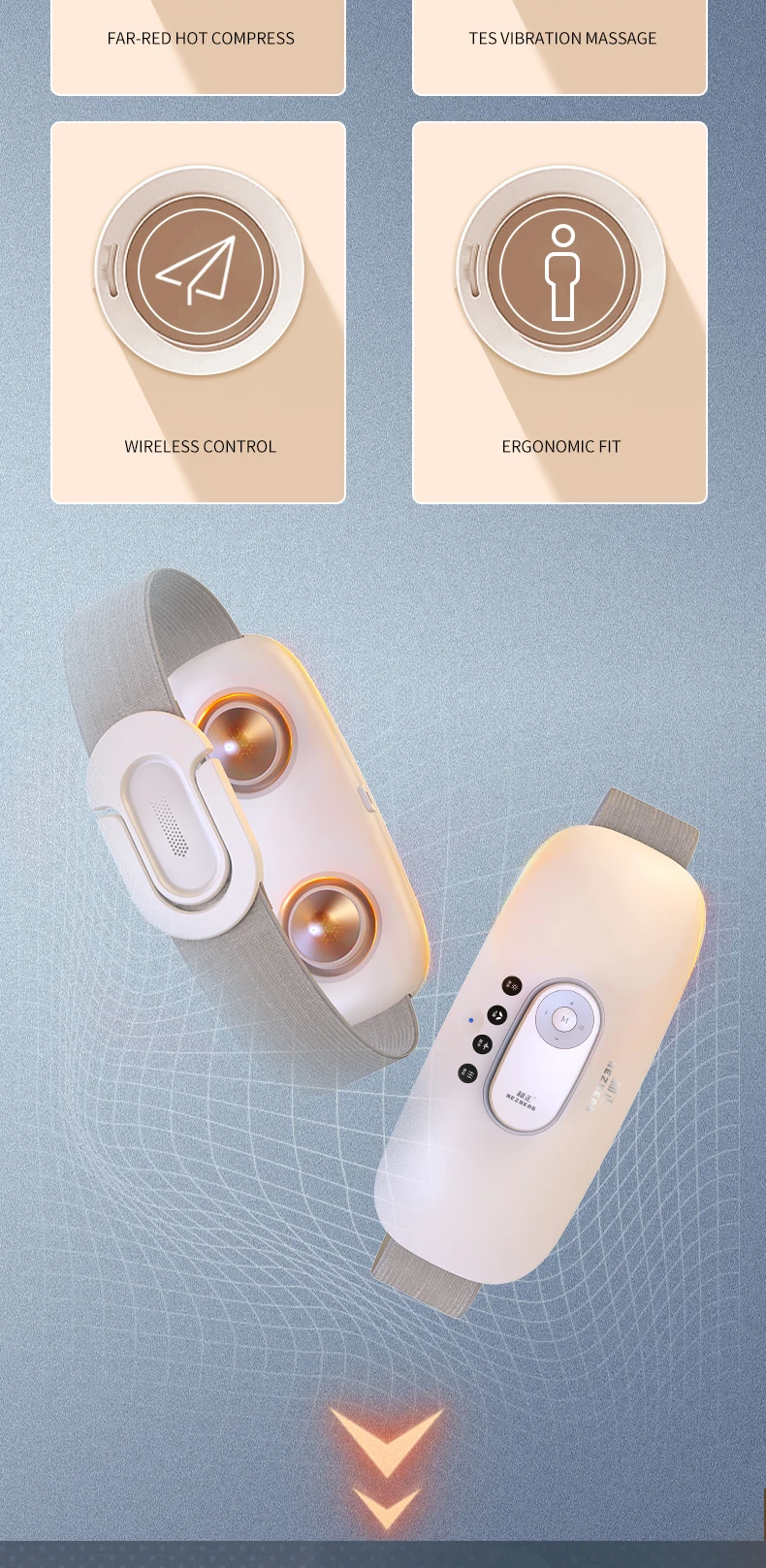 2025 Produits Gagnants lumbar, Belly, Back Massager Portable Electric Heating Pad Waist Massager Belt Heating