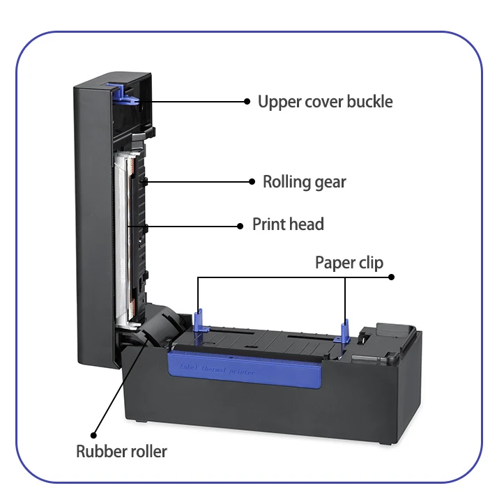 2021 New BT Thermal Waybill Printer 4x6 Barcode Labels Printer for Shipping and Express