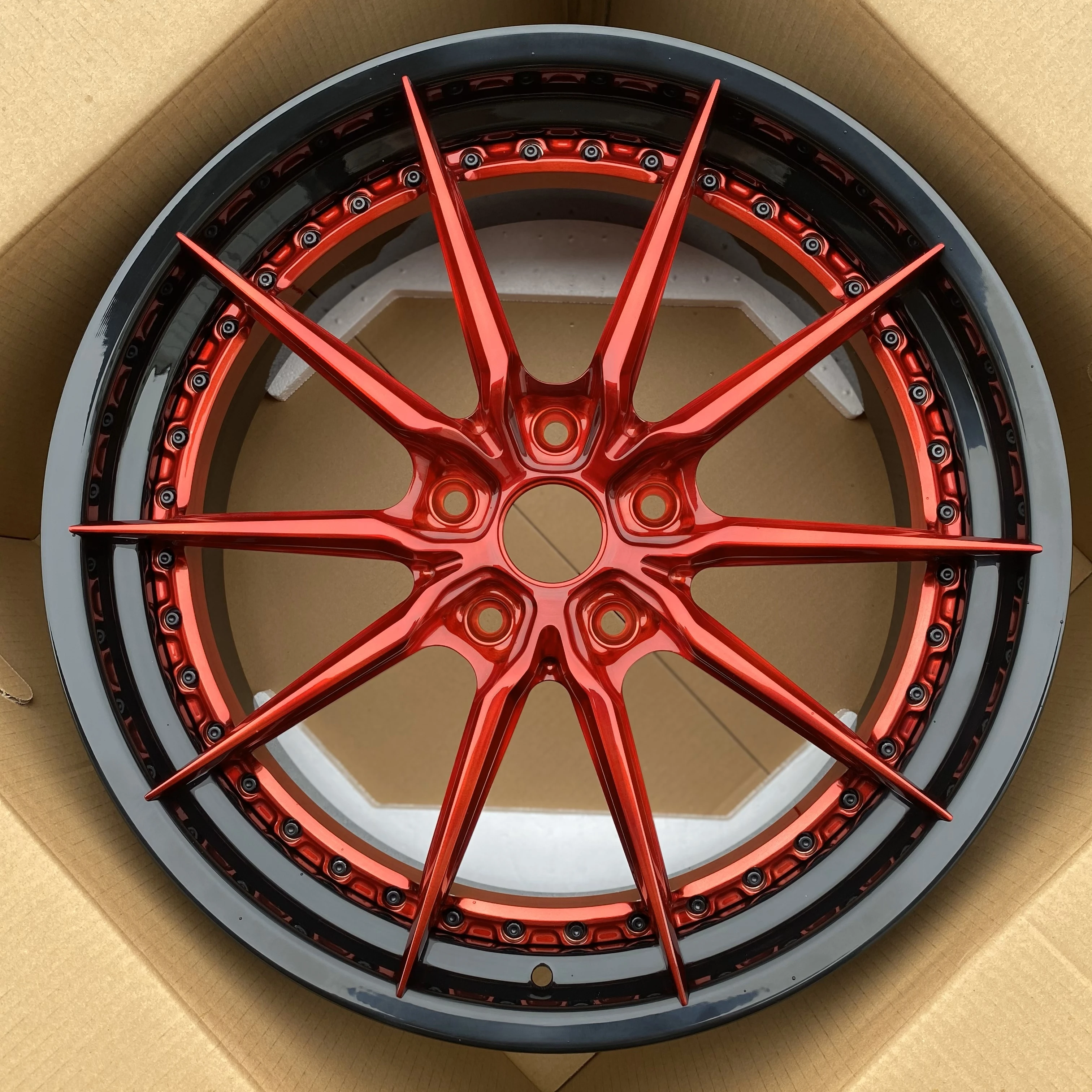 2 piece shiny custom aluminum alloy forged wheels 16 17 18 19 20 21 22 23 24 inch 5x112 5x114.3 5x120 rim hub