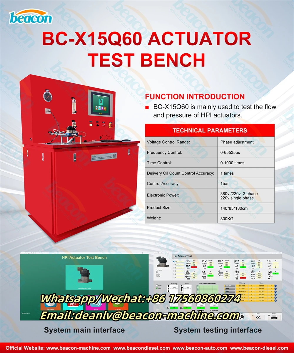 CUMMINS HPI ISX ISX15 QSX15 Engine Diesel Fuel Pump Metering Control Timing Actuator Tester Test Bench