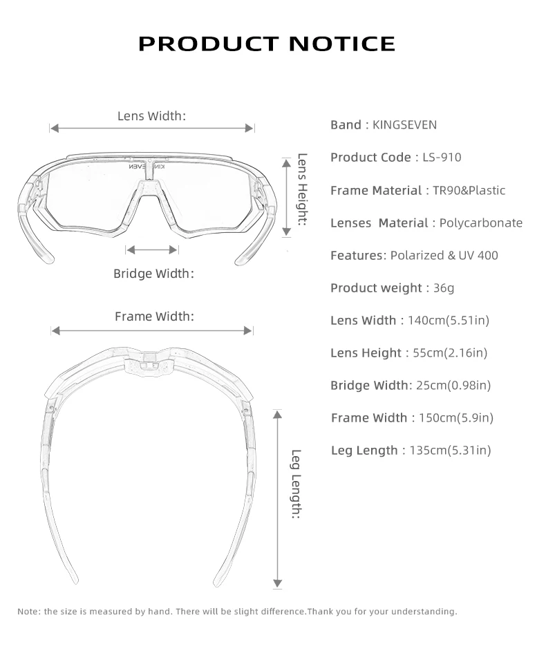 Kingseven 2022 Patent Design Mountain Cycling Glasses Men Polarized ...