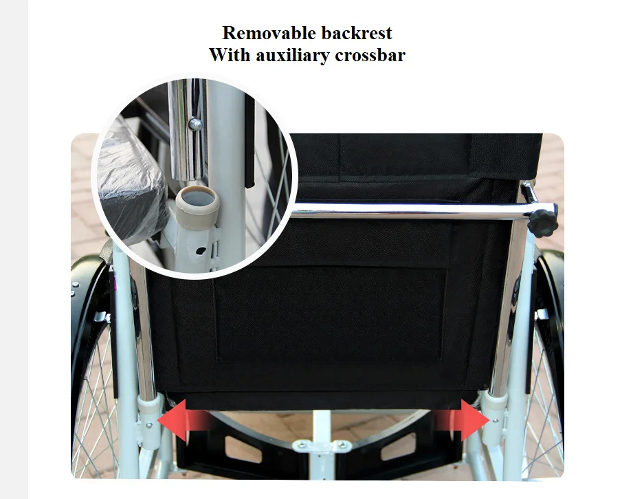 Foldable Three Wheel Handicap Hand-cranked Wheelchair Handcycle Manual Tricycle for Disabled