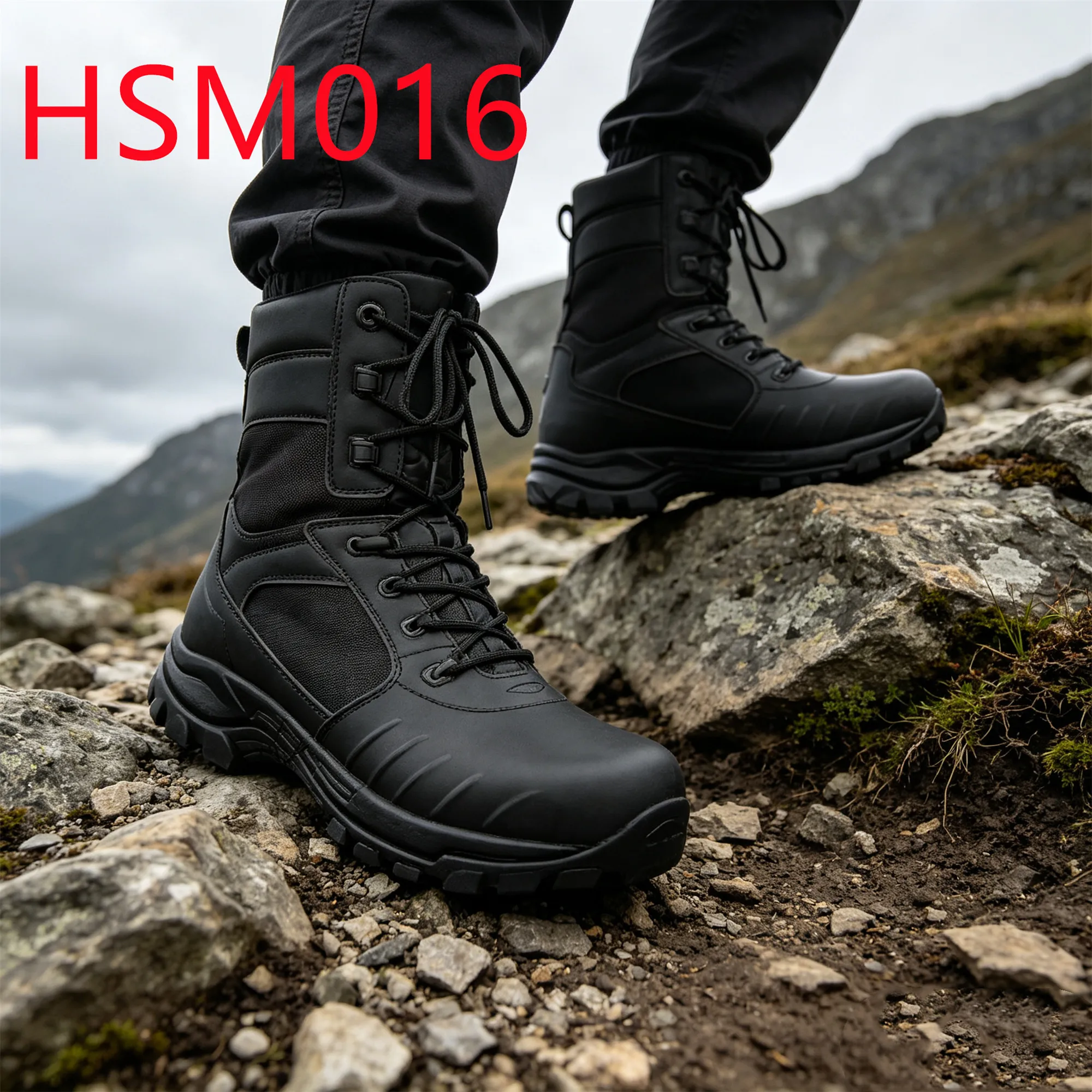 HY,Mountain Rescue Hua Singh Combat Boots with Support System Anti-impact EVA+rubber Sole One Pair 29$ Training Boots HSM016