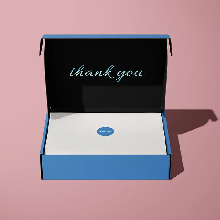 White square Cardboard Custom Wig Packaging Box Rose Gold logo