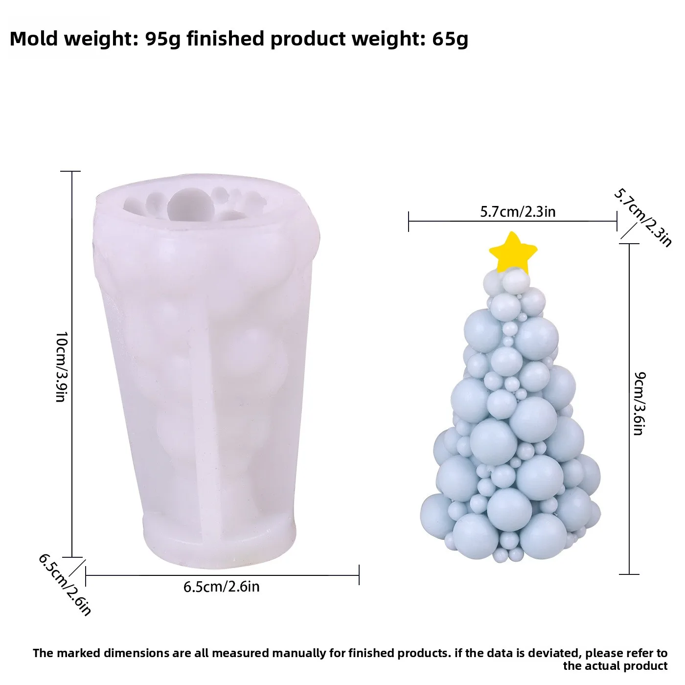 Christmas Bubble Silicone Mold DIY Aromatherapy Candle and Plaster Ornament for Baking Cake Decorating Wholesale Cake Tools details