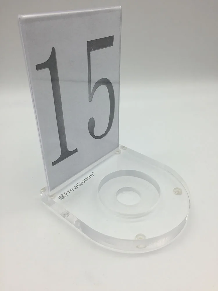 Wireless Call Button with Acrylic Table Menu Holder for Cafe Use