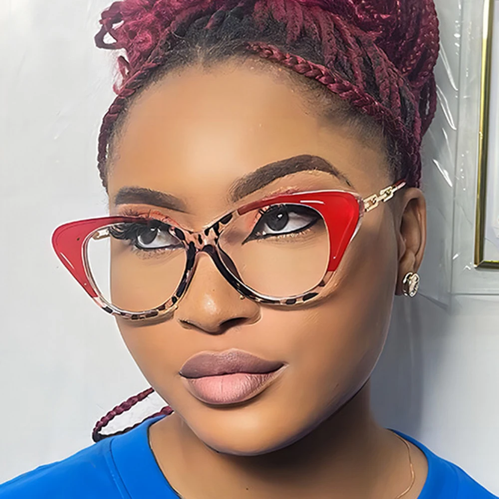 Red frame cateye glasses online