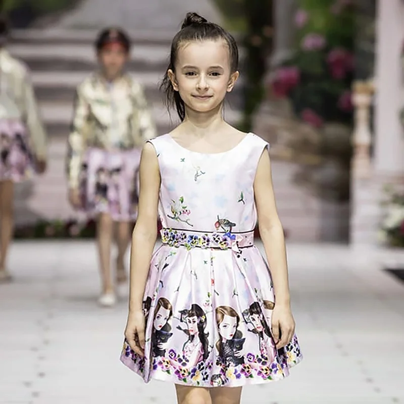 Стилниашка 11122 платья принцессы для девочек вечернее платье одежда девочек-подростков с цветами повседневная детская оптовая продажа
