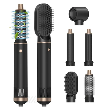Hair Straightener Comb Hair Dryer 5 in 1 Curly Hair Brush Hot air Brush
