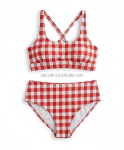 2026 Customize Bikini Popular Print Fabric Tie Straps Style Women's Swimsuit Stylish Triangle Beachwear Factory Manufacturer