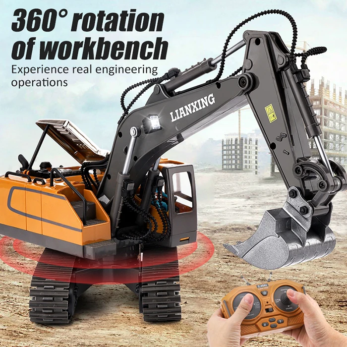 Metal Alloy 2.4ghz Remote Control Truck Model Excavator Odm