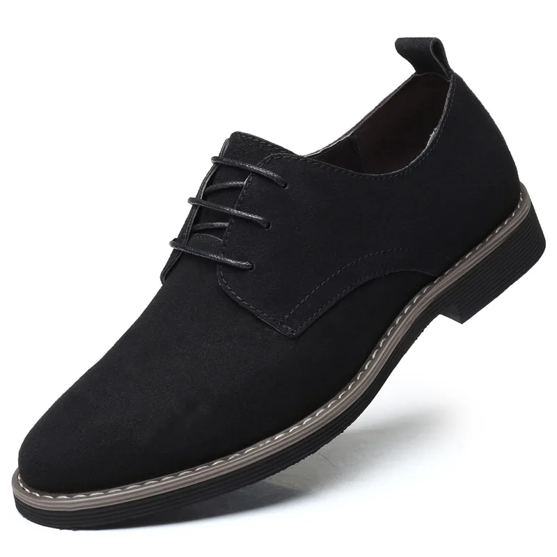 Suede Leather Slip On Formal Office Shoes Big Size38-48 Handmade Men ...