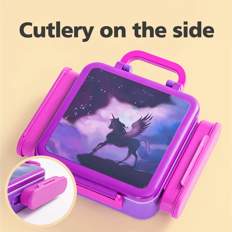 Hot Sale Portable  Food Grade Plastic Insulated Divided Lunch Box Lunch Box for Student Work