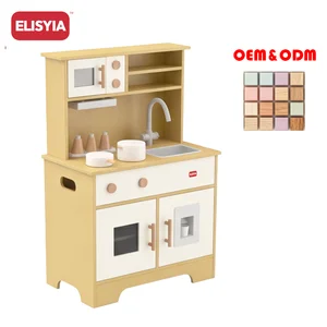 Wooden Cooking Toys Eco BPA Free Wholesale OEM Clearance on Sale DIY Custom Vintage Storage Cabinet Tableware
