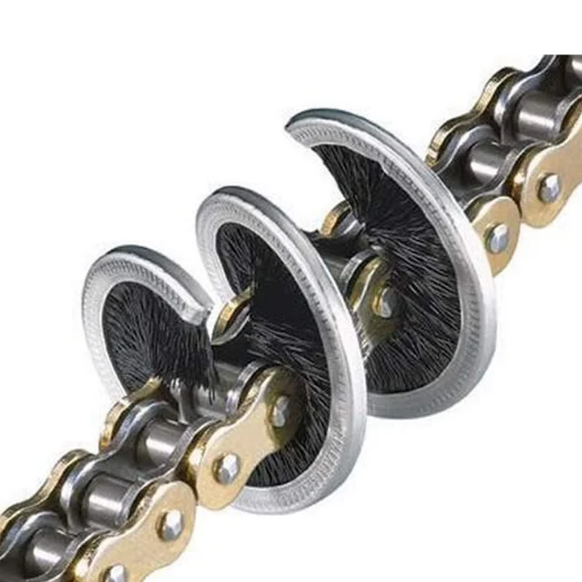 Spring Coil Rotary Inward Cleaning Polishing Inside Outward Ring Inner Chain Disk Industrial Cylinder Nylon Spiral Brush