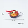 ตะเกียบสีแดง 4 ซม. บะหมี่กึ่งสำเร็จรูป - บะหมี่กุ้งแดง - พวงกุญแจ