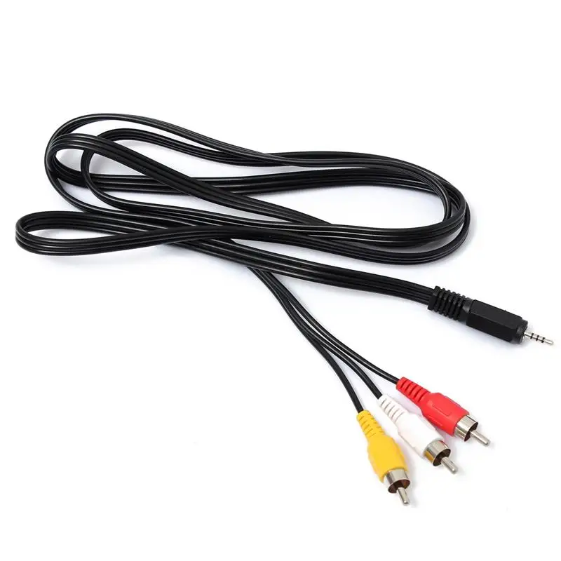 Jack Plug To 3 Phono Audio Video Av 