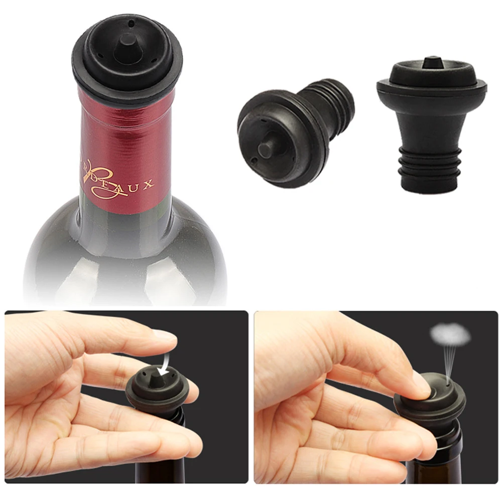 
 Оптовая продажа, Силиконовая пробка для вина, резиновая вакуумная пробка для шампанского  