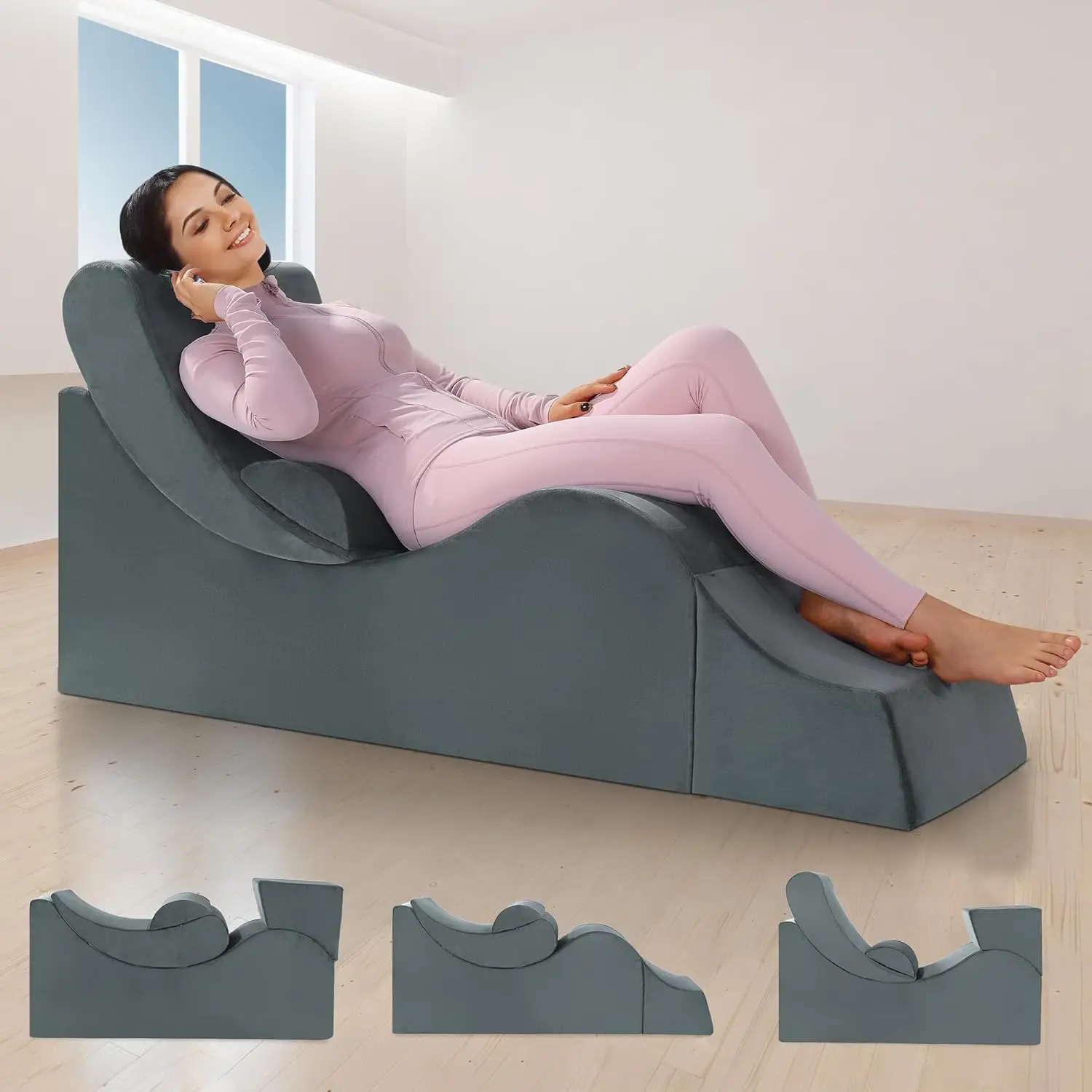 Intimate Positioning Chair Multifunctional Ergonomic Positioning Foam Yoga Chaise Lounge Pillow ...
