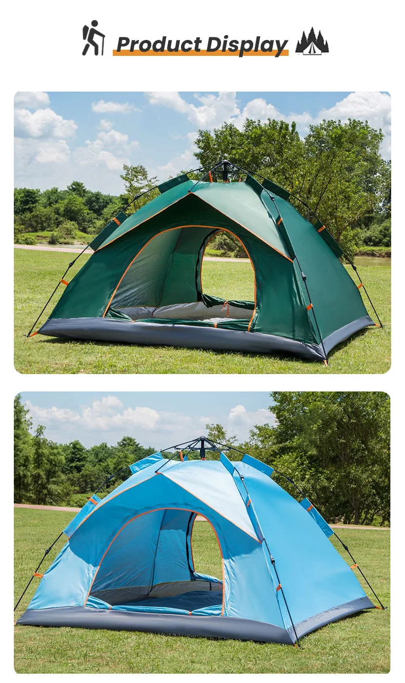 Factory Wholesale Automatic Camping Glamping Tent Outdoor Double-layer ...